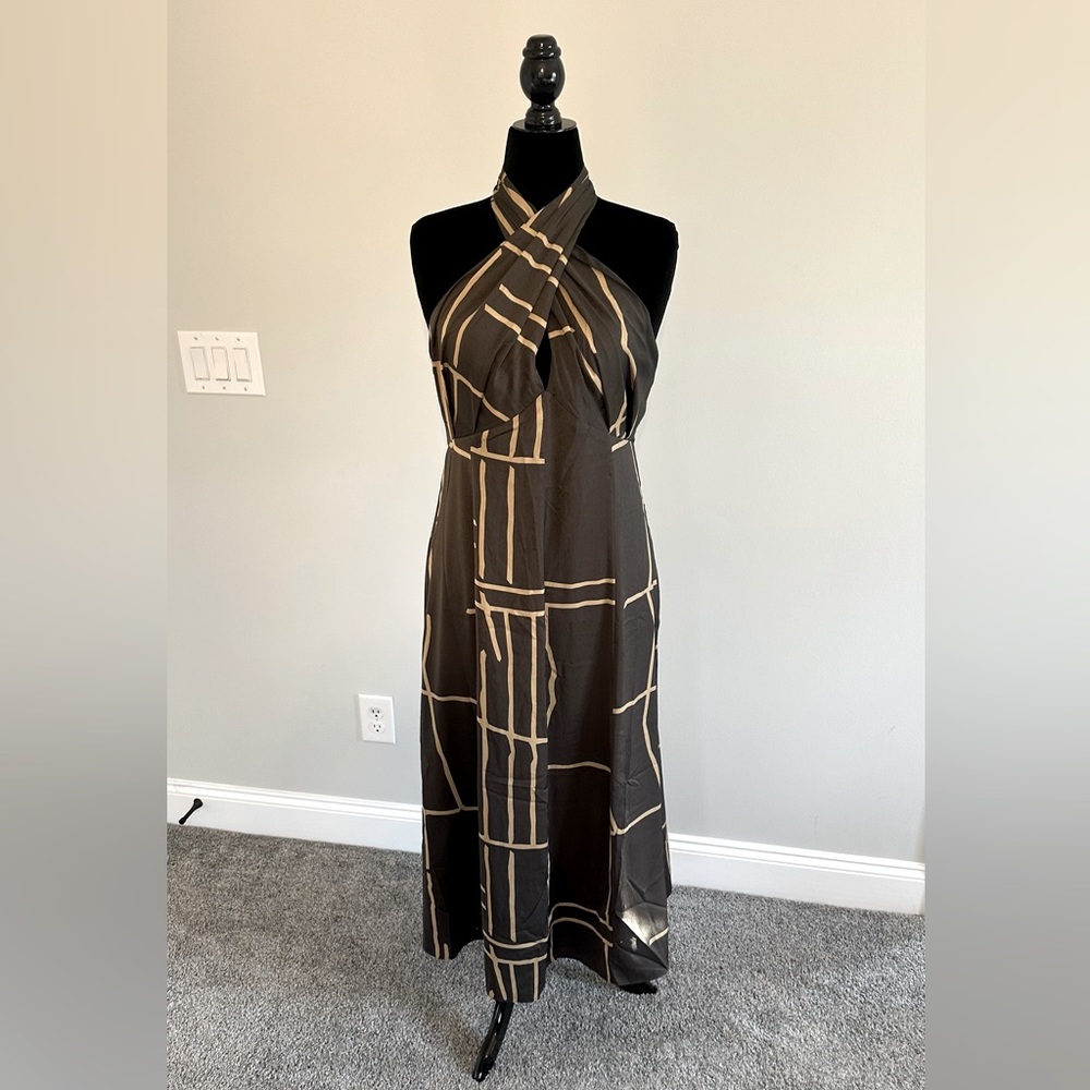 Size 12 all Cross-front halter dress